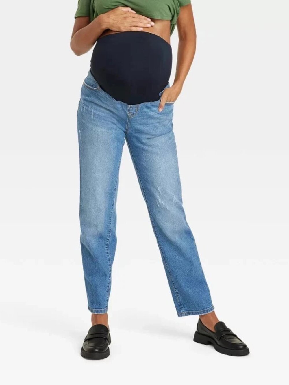 NEW Over Belly 90's Straight Maternity Jeans Isabel Maternity by Ingrid & Isabel
